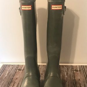 Olive Green Hunter Rain Boots